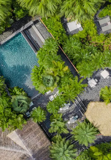 Aerial view of Tabacon Hotsprings
