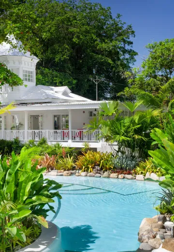 Main building and pool