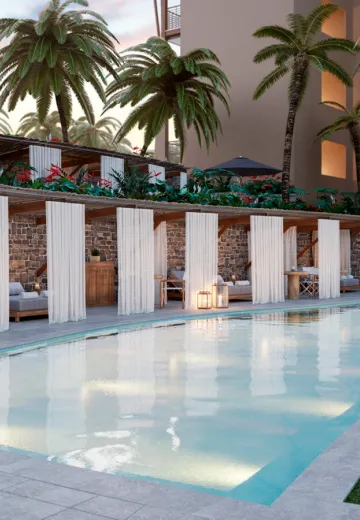 Common areas and pool at Fourseasons Costa Rica