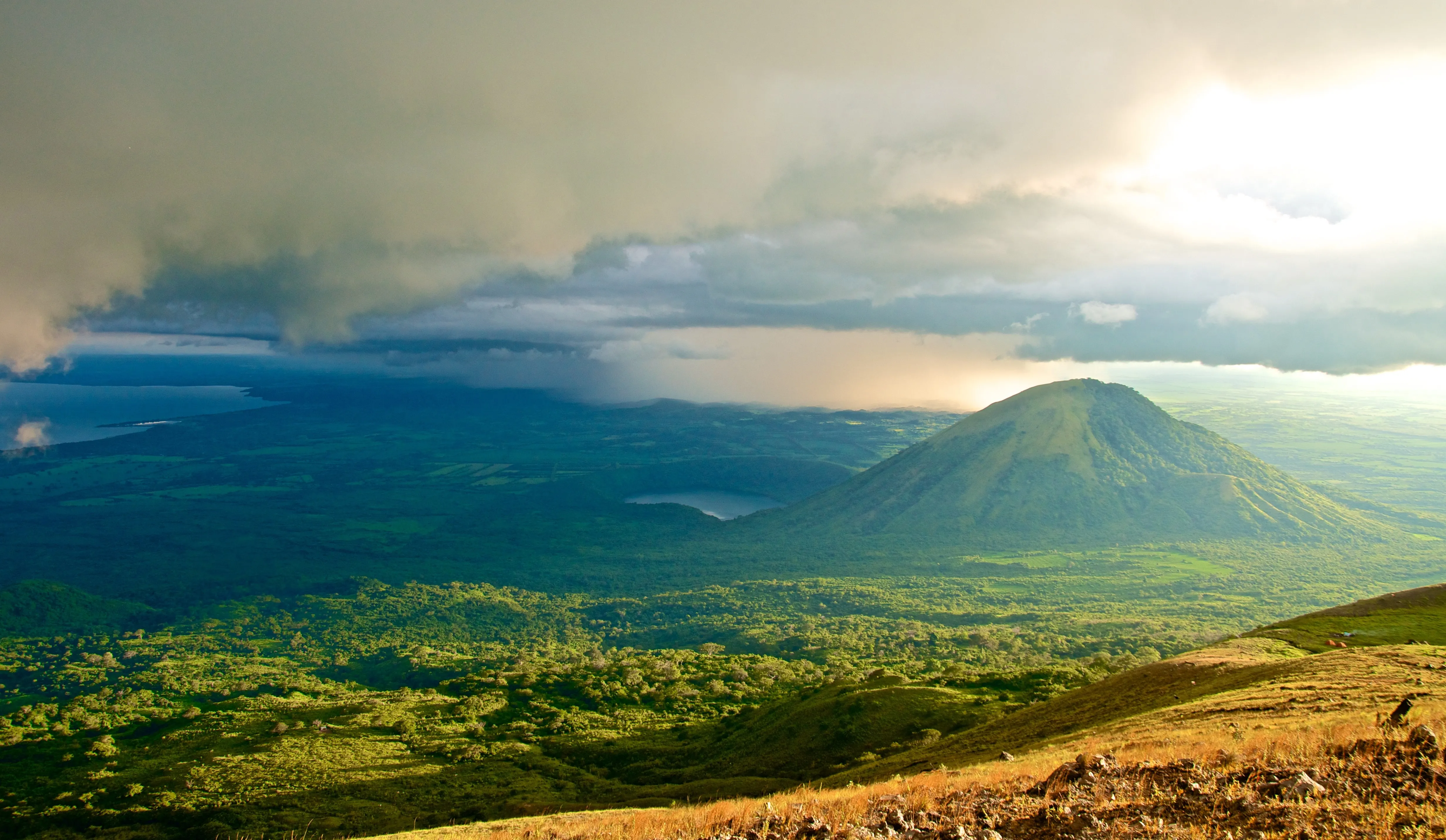 Landscape, volcano and lake of Nicaragua